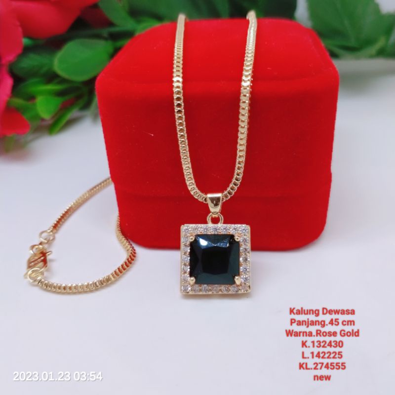 Kalung Titanium Tembaga Rodium Perhiasan Aksesoris Fashion Terlaris Termurah
