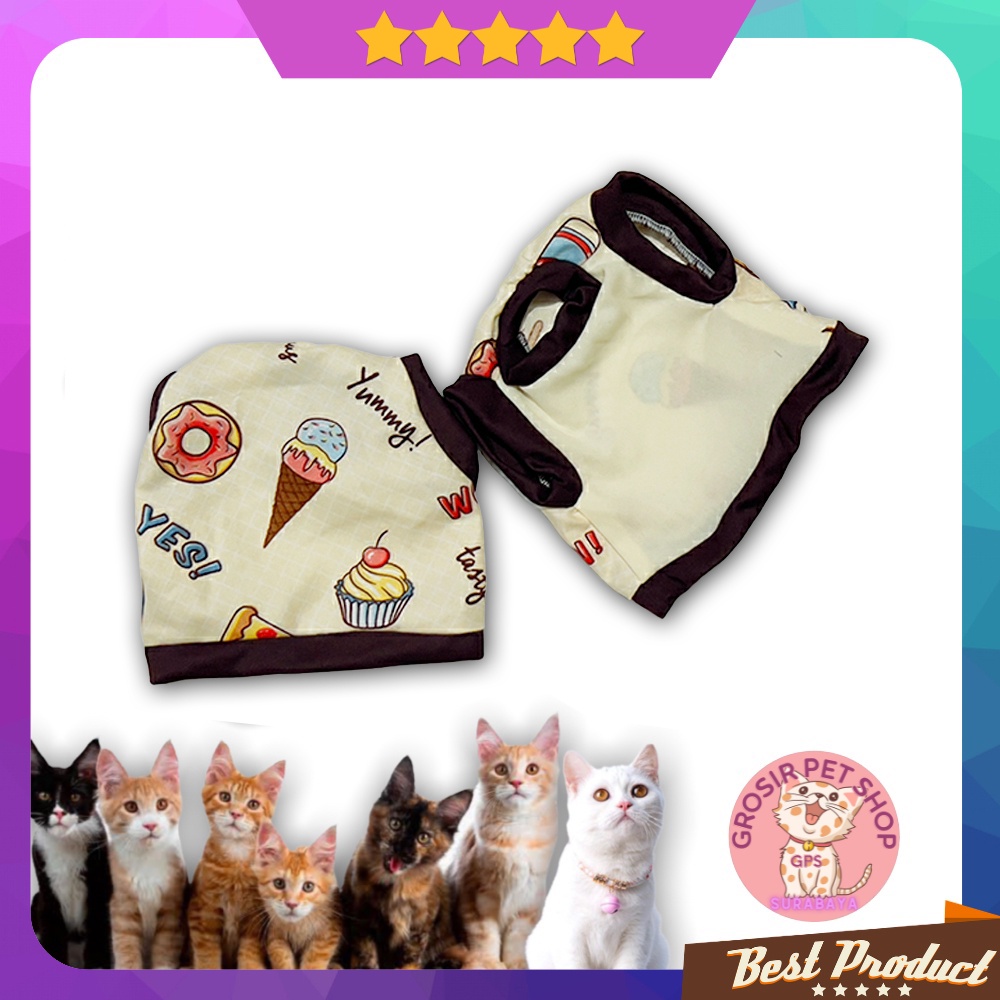 Pakaian Baju Kaos Kucing Kitten Motif Karakter Lucu size ecer grosir / Pakaian &amp; Aksesoris Hewan