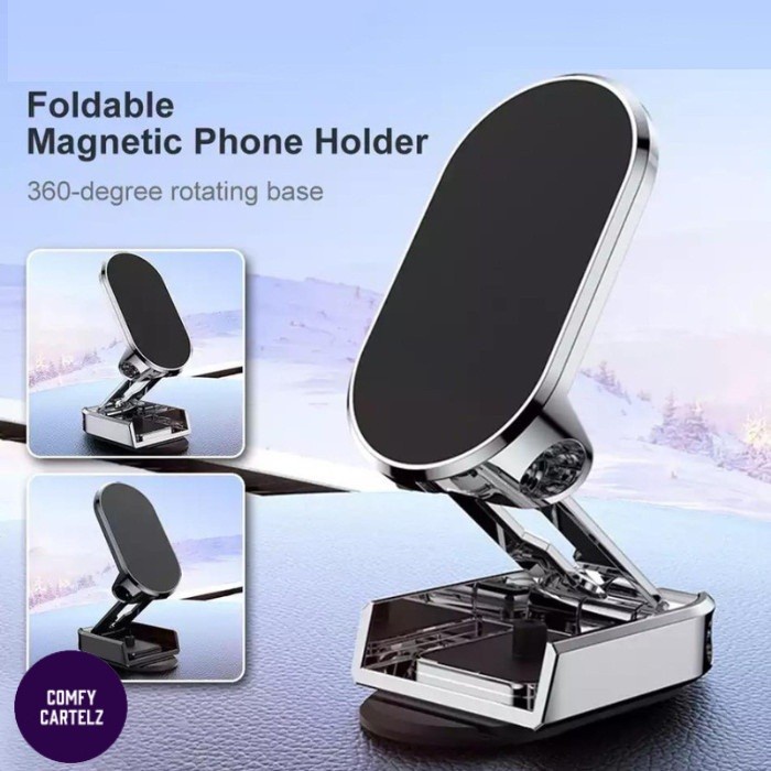 BAROKAH GAMIS alloy folding car metal magnetic phone holder