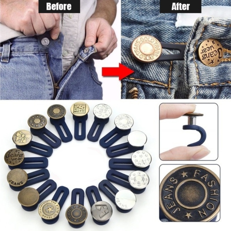 Kancing Celana Jeans Kancing Tarik Celana Jeans Panjang Disassembly Retractable Waist Button