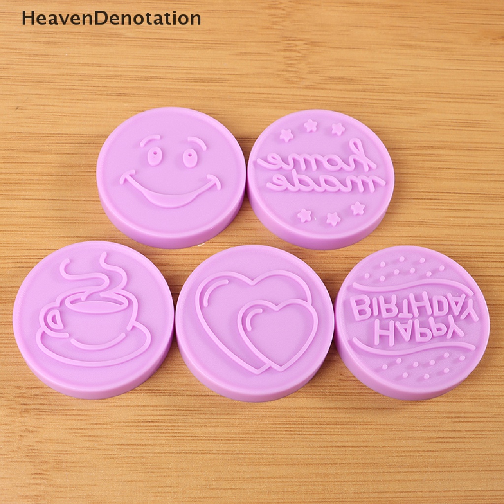 [HeavenDenotation] 6pcs/set Kartun Cookies Stamps Cetakan Plunger Coklat Fondant Kue Embosser HDV