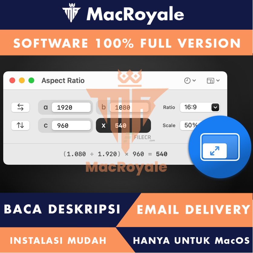 [MacOS] Aspect Ratio X Full Version Lifetime Full Garansi