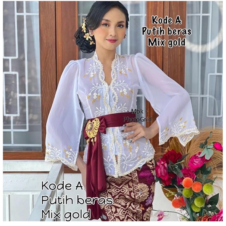[BISA COD] Kebaya bordir tangan pecah kebaya bordir jadi// kebaya bordir bali// kebaya bordir terbar