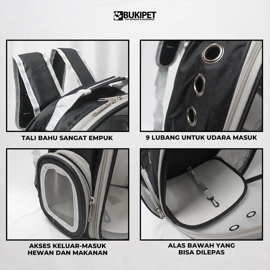 Tas Ransel Kucing Astronot Travelling Transparan Murah Hewan Anjing Pet Cargo - PET TRAVEL BACKPACK