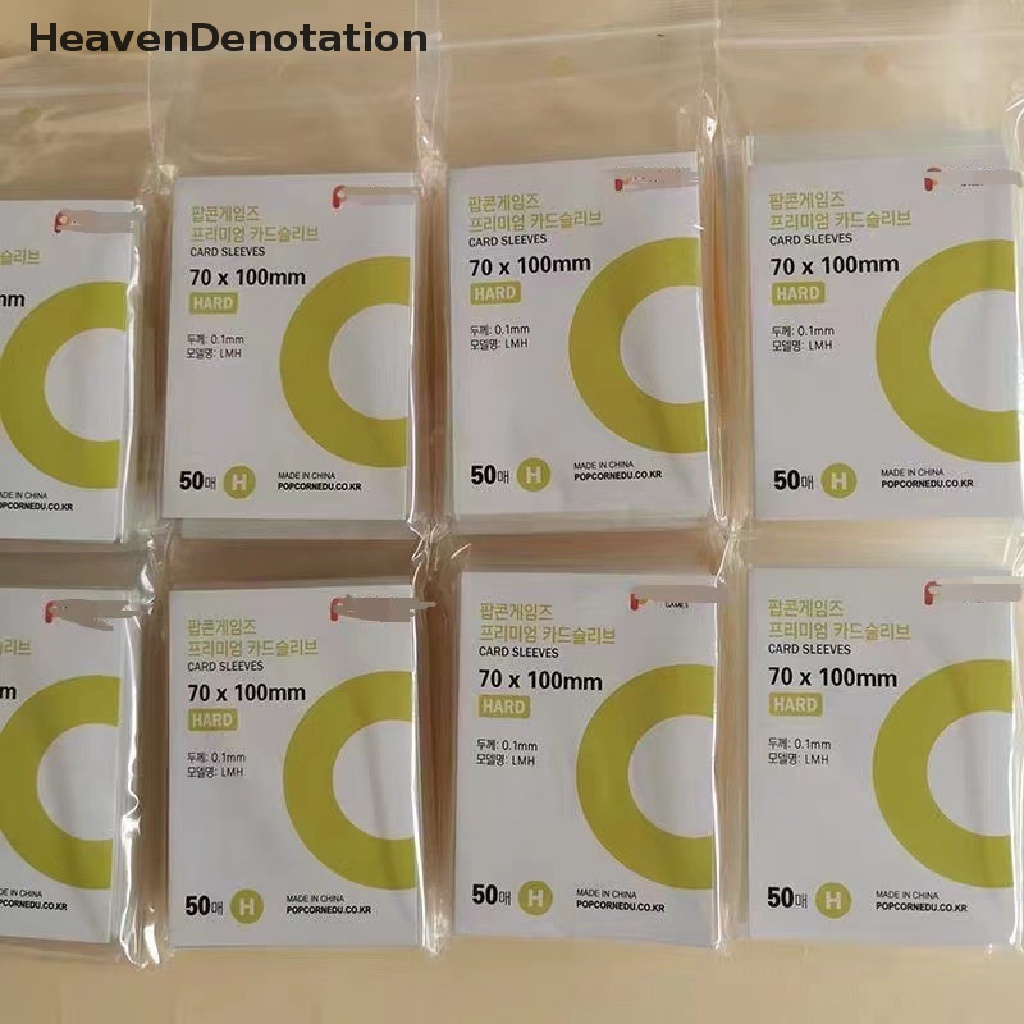 [HeavenDenotation] 50pcs Original Korea Card Sleeves Acid Free Hard 3inch Photocard Pelindung Film HDV