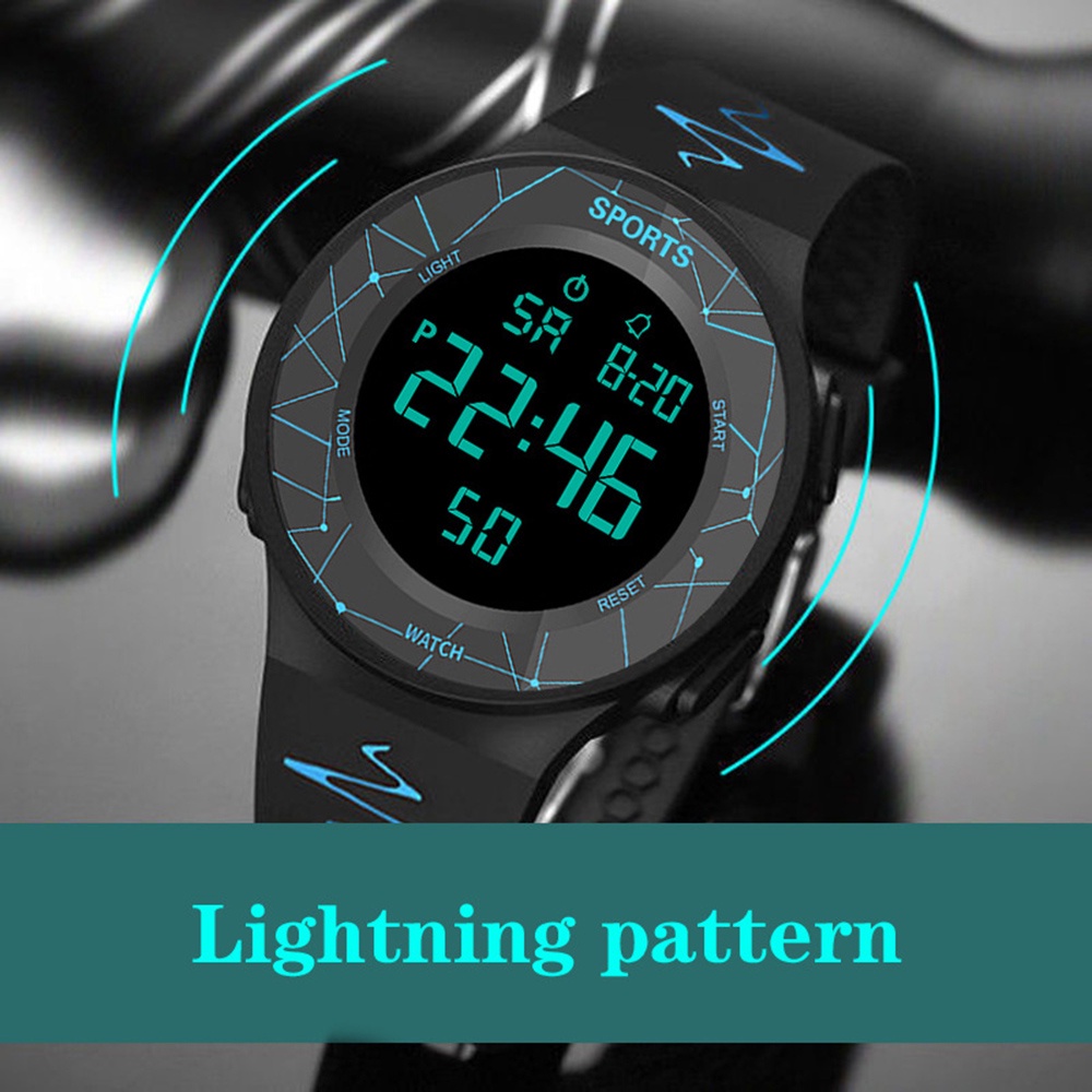 Fashion Digital Watch Pria Dan Wanita Tahan Air Luminous Mahasiswa Jam Alarm Olahraga Rekreasi Jam Tangan Elektronik