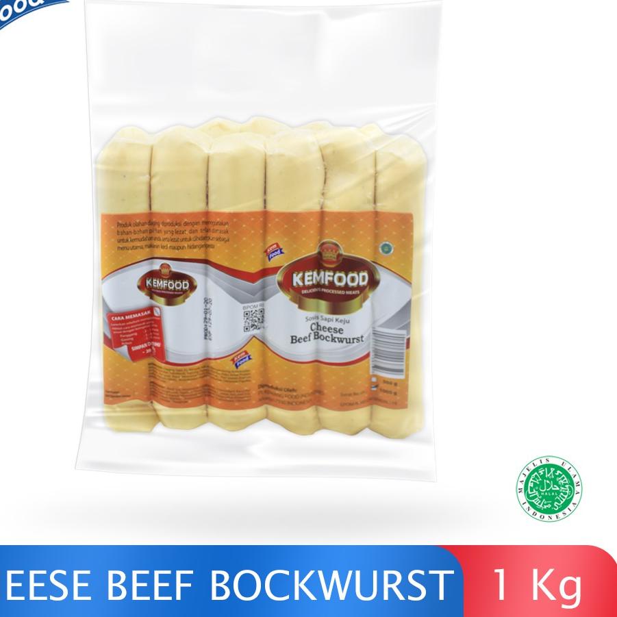 

Bisa COD Kemfood Sosis Sapi Keju Bockwurst 1kg 