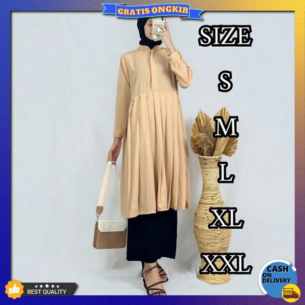 Tunik Remaja Terbaru 2023 Baju Atasan Korean Style Tunic Cewek Hari Raya Baju Atasan Murah Thuni Fas