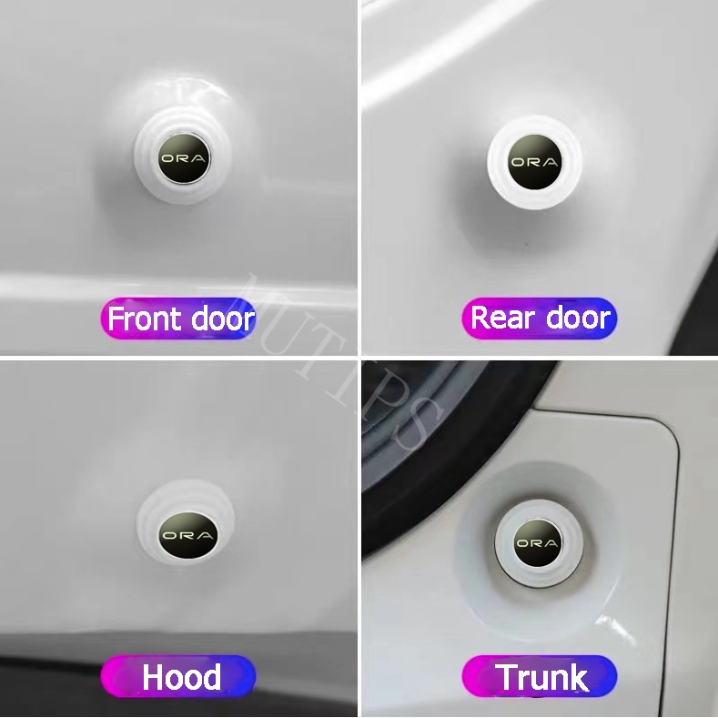 Ora4per8 /12 /16Pcs Baru Luminous Type Bagasi Pintu Mobil Anti Shock Tabrak Pad Silikon Stiker Mengurangi Kebisingan Penyangga Untuk Aksesoris Kucing Baik