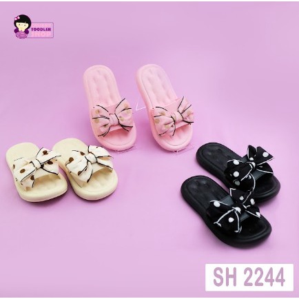 littlekiddoss SH2244 Sandal Slop Anak Perempuan Import Sendal Anak Perempuan Flat Pita Empuk 24-35 Sendal Jelly Anak Cewek