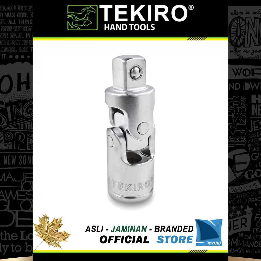 Sambungan Kunci Mata Soket Fleksibel 1/4&quot;, 3/8&quot; atau 1/2&quot;inch / Flexible Universal Joint Sock TEKIRO