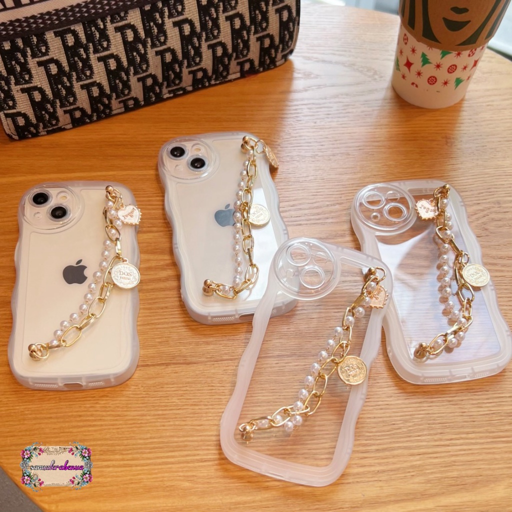 GC016 SOFTCASE WAVY  GELOMBANG RANTAI MUTIARA FOR REALME 5 5I C3 9 9I 10 CC C12 C25 C15 C20 C21 C21Y C30 C31 C33 C35 NARZO 50A 50I PRIME SB4834