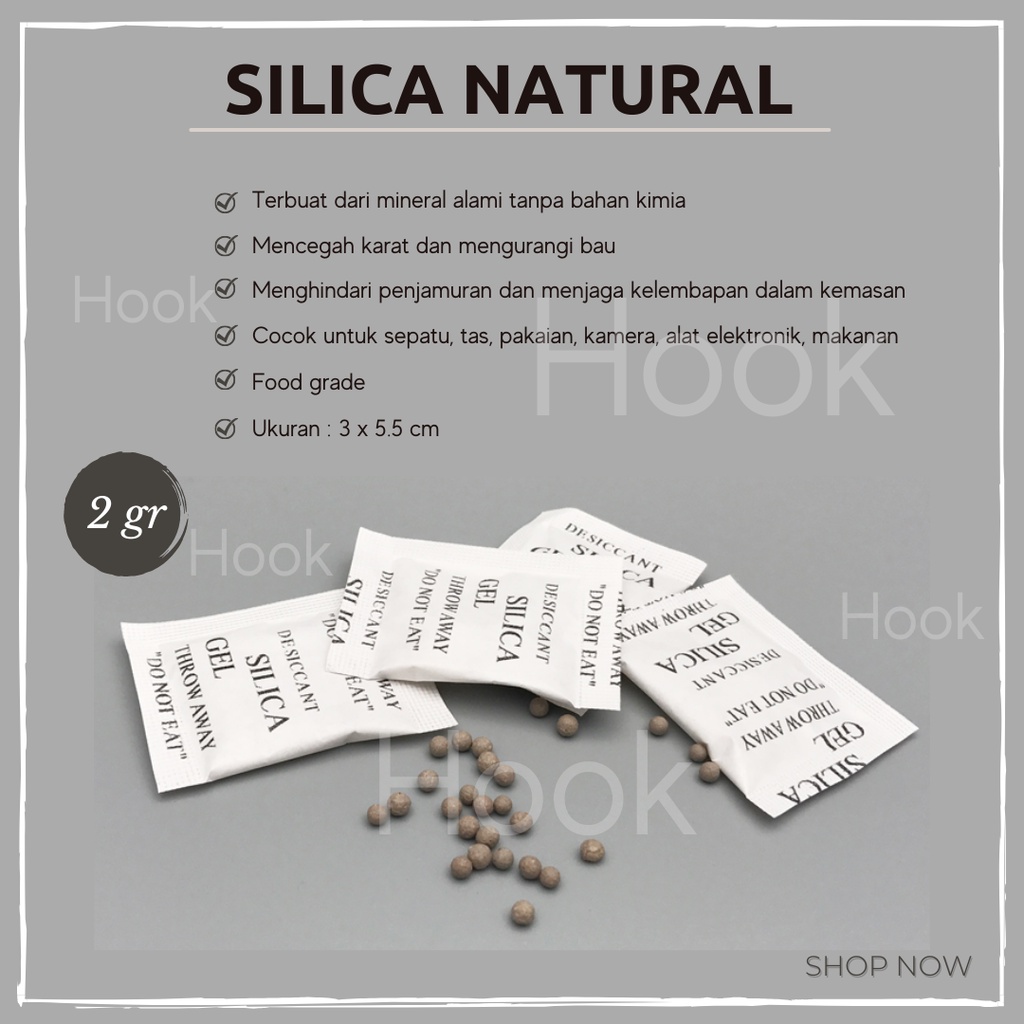 SILICA GEL NATURAL 2 GRAM SACHET KERTAS