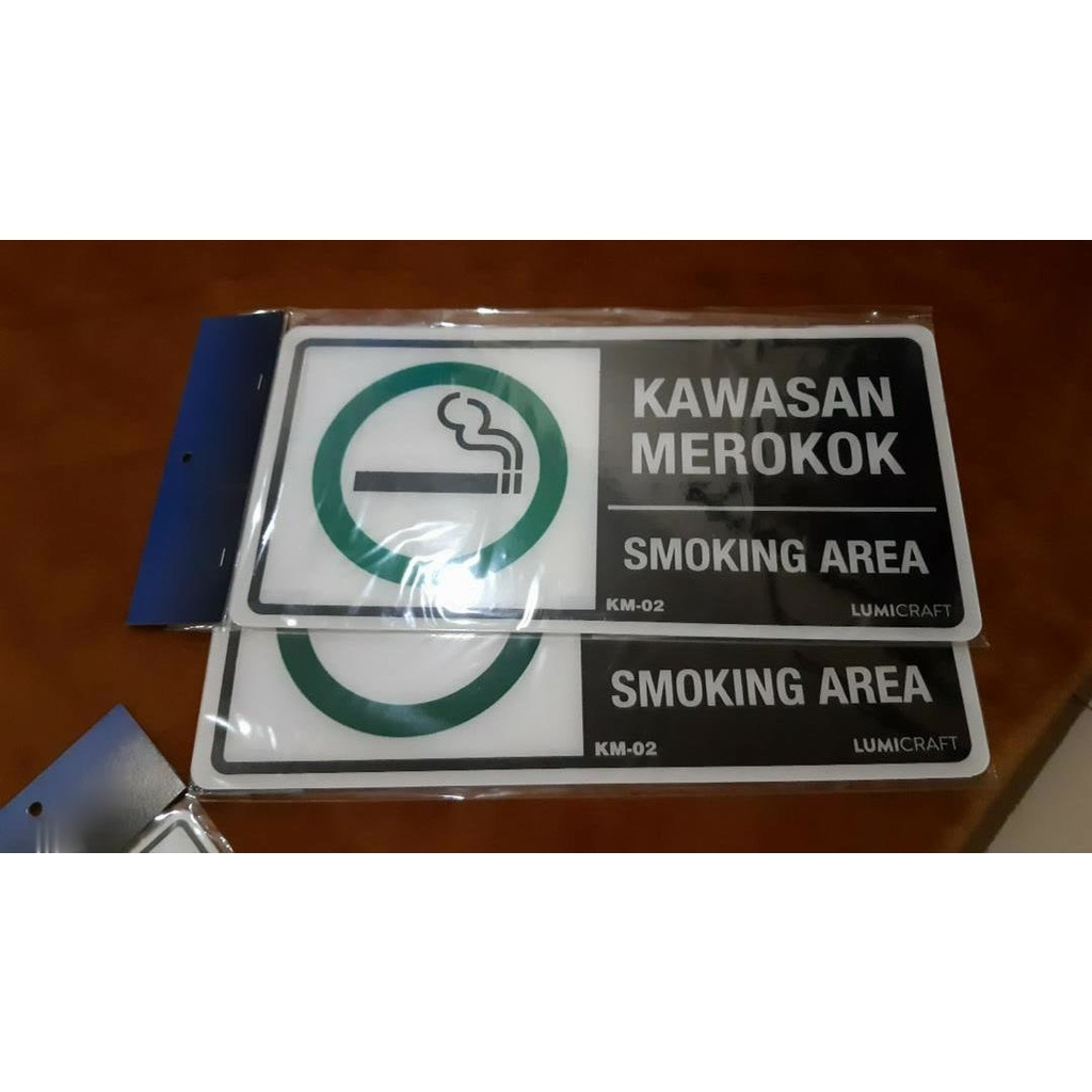 

Kawasan Merokok / Smoking Area Sign Akrilik 32 x 16 cm Besar