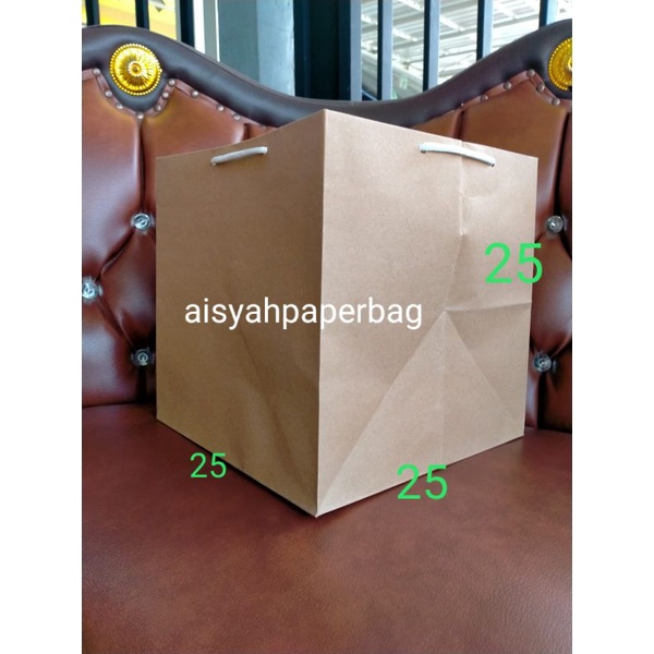 

paperbag 25x25 tas kertas kraft coklat