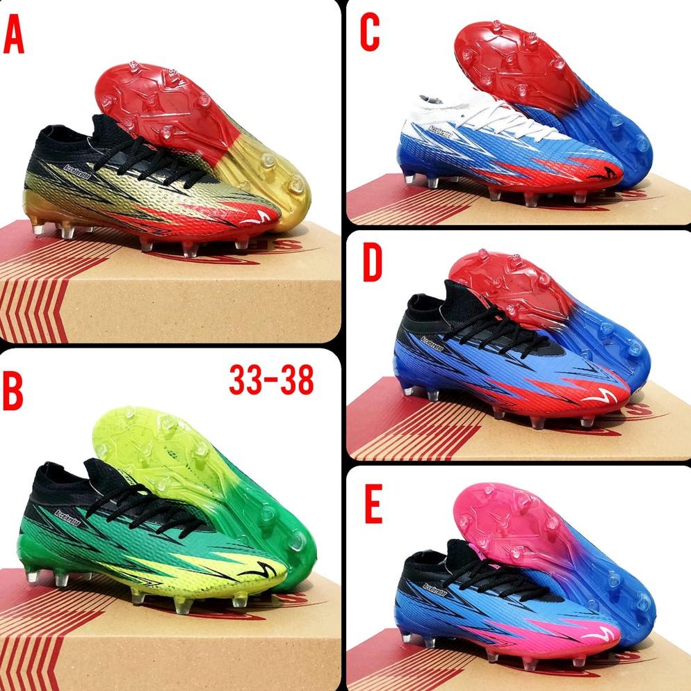Paket lengkap kaoskaki deker Tas Sepatu sepak bola anak junior specs sepatu bola anak anak