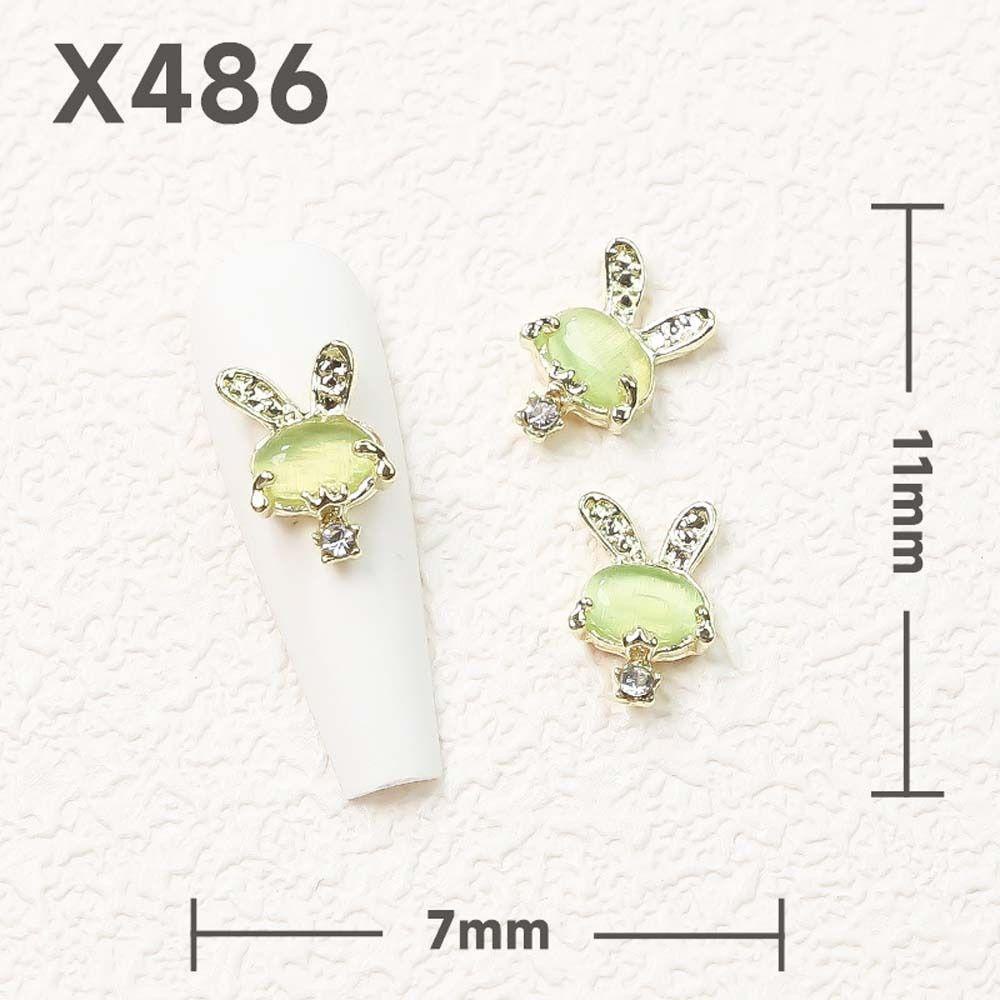 Mxbeauty Rabbits Nail Rhinestones Cute Nail Charms Alloy Rabbits Korea 3D Nail Art Drills