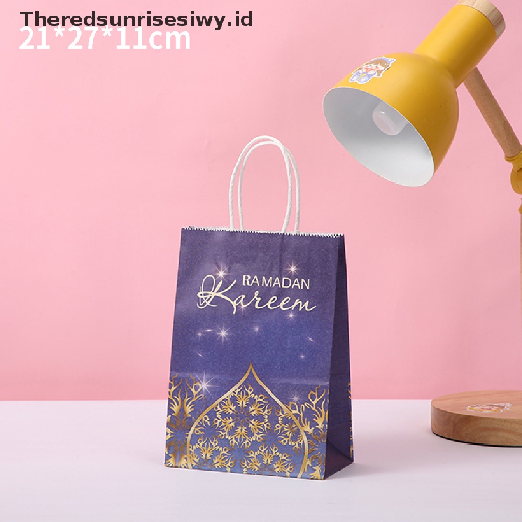 # Baju Lebaran # 6pcs/set Tas Bingkisan Kertas Eid Mubarak Ramadhan Favo r Bag Untuk Perlengkapan Pesta Gift~