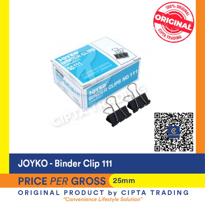 

Terlaris Binder Clip - Joyko - No 111 (Gross)