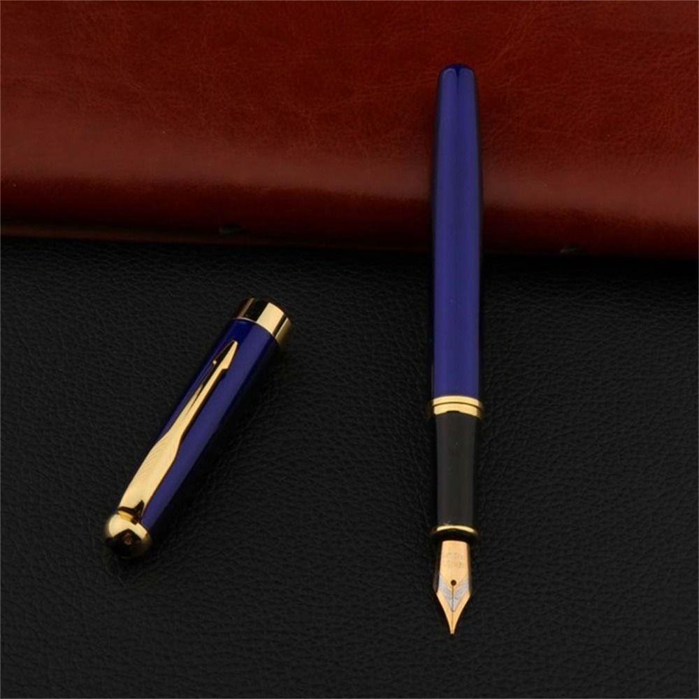 MXBEAUTY Fountain Pen Perlengkapan Sekolah Kantor Bisnis Siswa Bahan Metal Untuk Hadiah Pena Inking