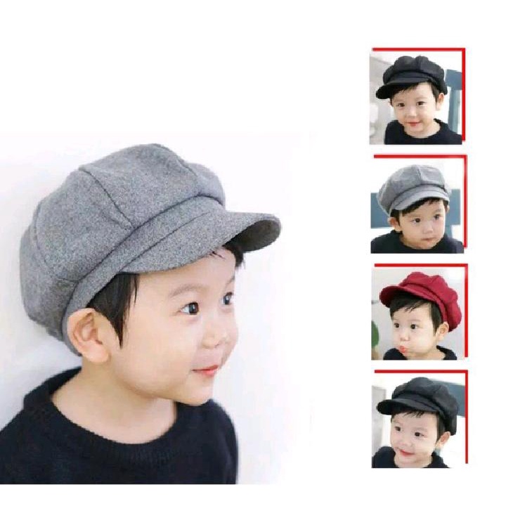 Topi Anak Laki Model Mario Bross Topi Apolo Anak Usia 1 2  Tahun Topi Pet Polos Topi Anak Kekinian