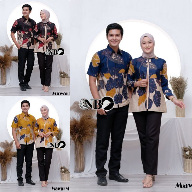 BATIK MOTIF MODERN MONALISA BLOUSE WANITA ATASAN WANITA KATUN PREMIUM M L XL XXL XXXL