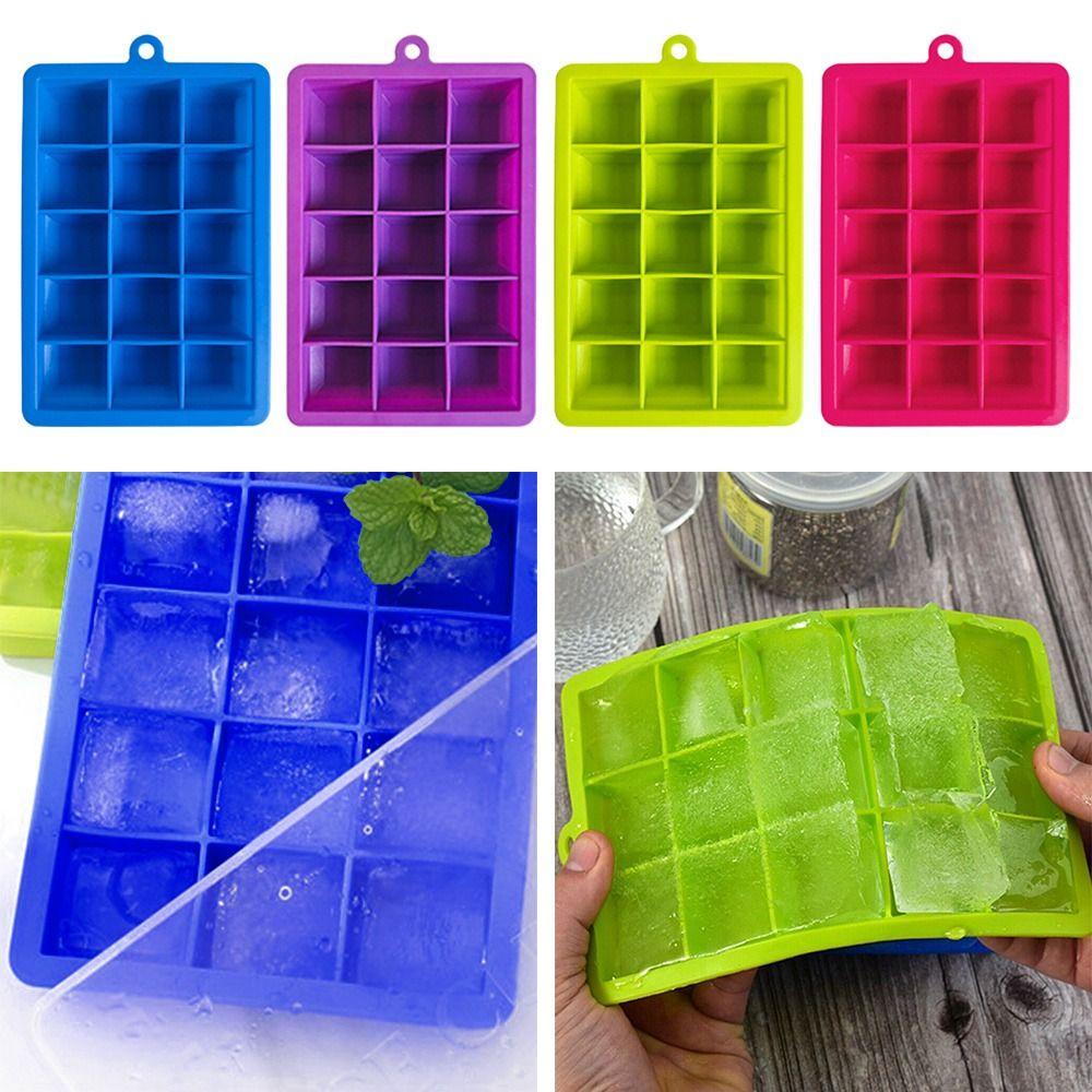 Populer Ice Cube Tray DIY Silikon Aksesoris Dapur Pembuat Es