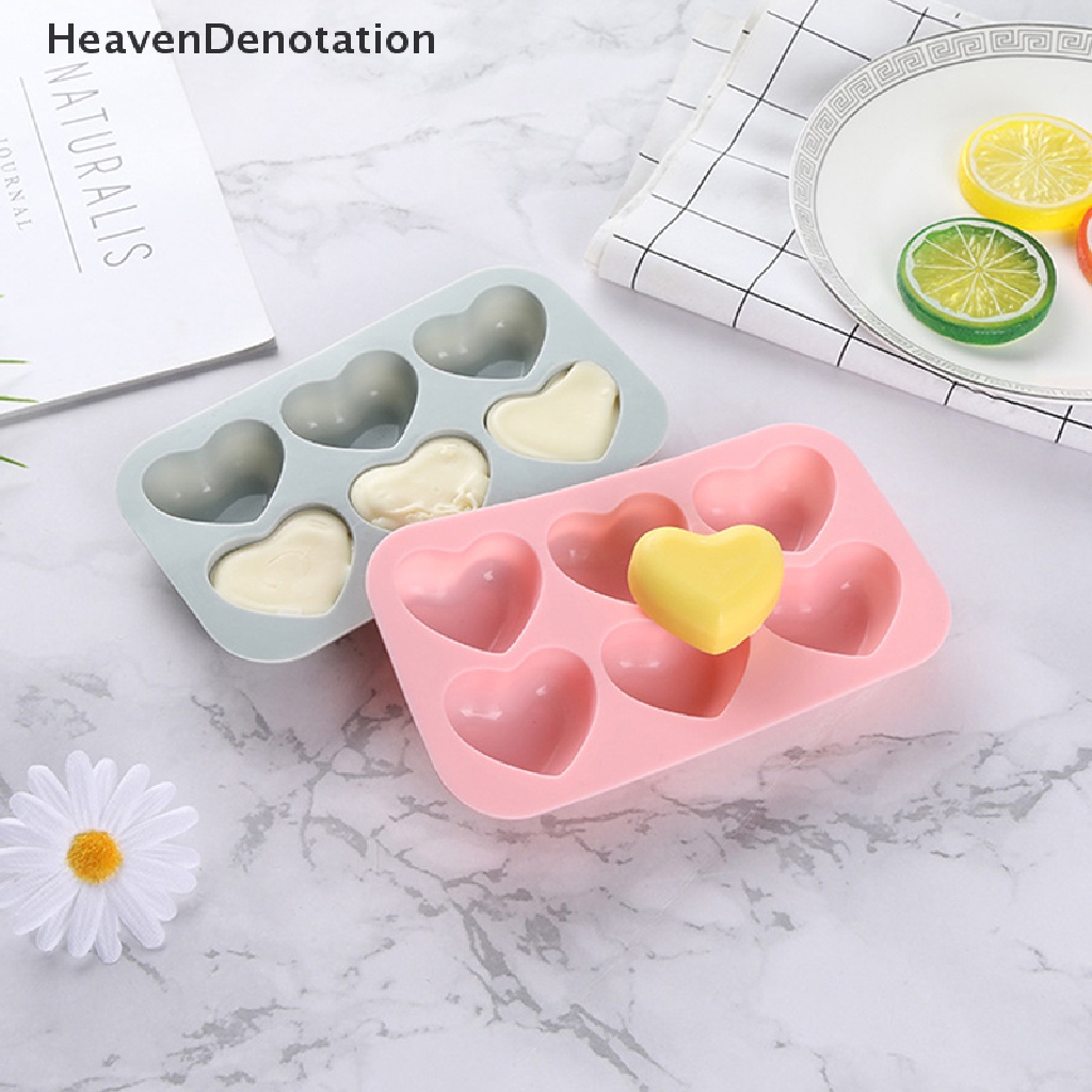 [HeavenDenotation] Valene Heart Silicone Mold 6rongga Love Coklat Kue Dekorasi HDV