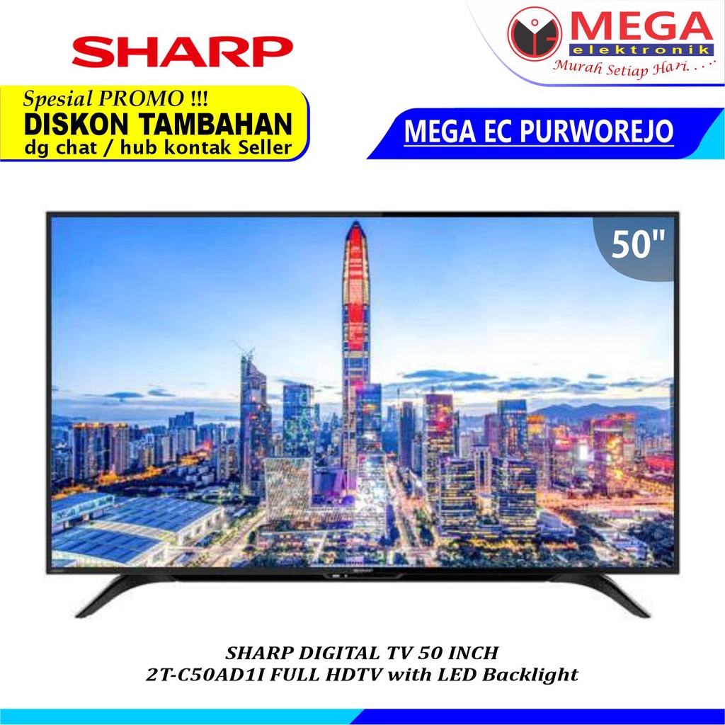 LED SHARP 2T-C50AD1I / 2T C50AD1 I / 2TC50AD1I DIGITAL TV 50 INCH