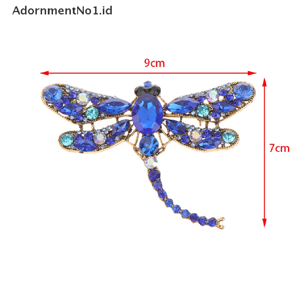 [AdornmentNo1] 1pc Kristal Capung Bros Pin Perhiasan Perjamuan Hadiah Natal Aksesoris [ID]