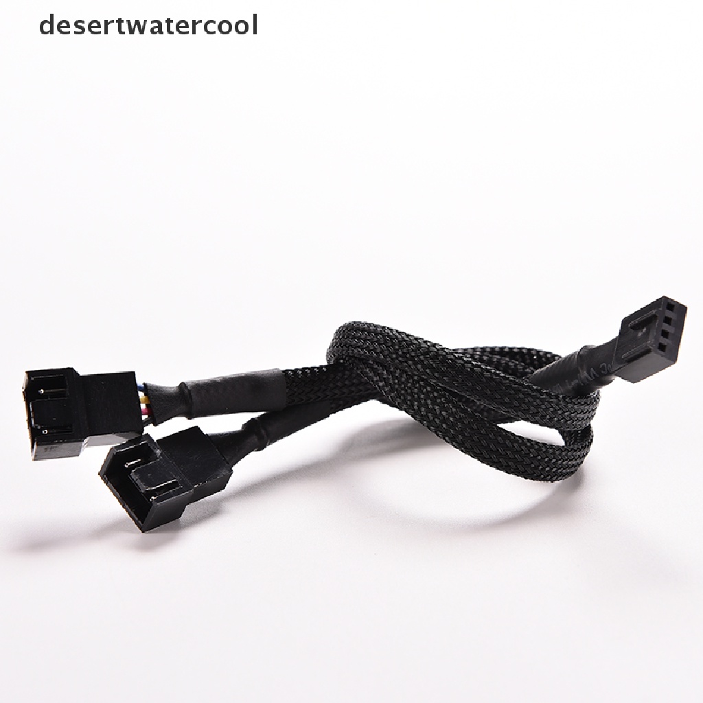 Deid 4Pin PWM Ke Dual PWM Komputer Cas Kipas Power Berlengan Y-Splitter Adapter Kabel Martijn