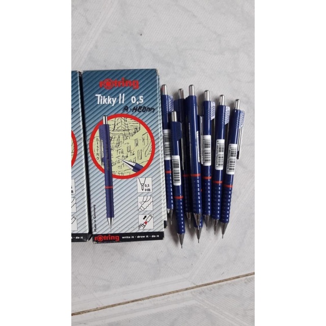 

BISA COD Rotring Tikky Mechanical Pencil 0.5 navy , Pensil Mekanikal