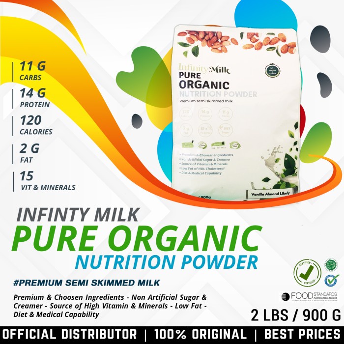 

[ COD ] INFIMILK Susu Nutrisi Tinggi Protein & Rendah Lemak - 900 gr 2 lbs - Vanila Almond