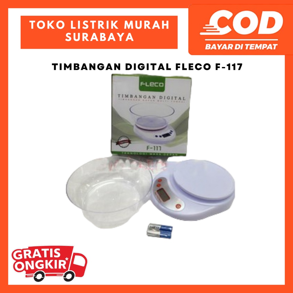 Timbangan Digital Fleco F-117 Timbangan Dapur 1gram-5kg akurat