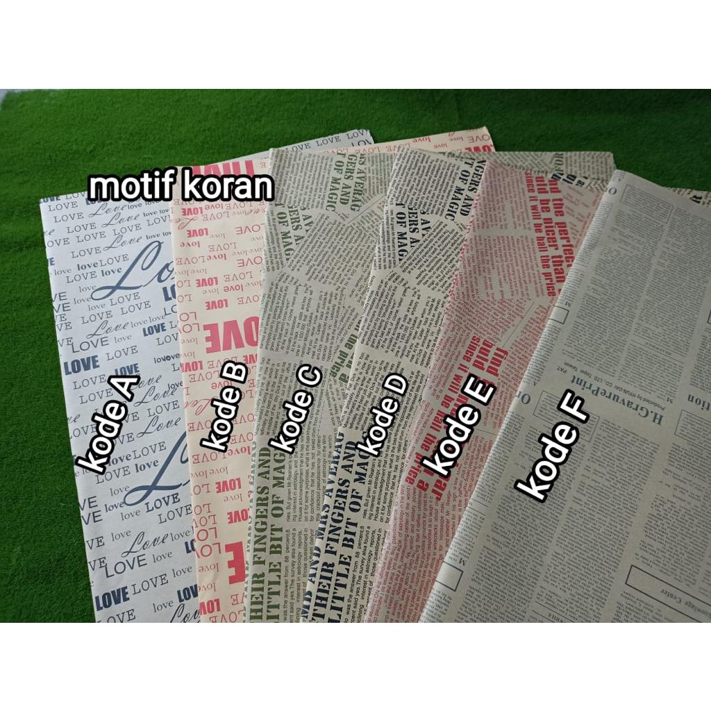 

Kertas Buket Motif Koran Retro COD