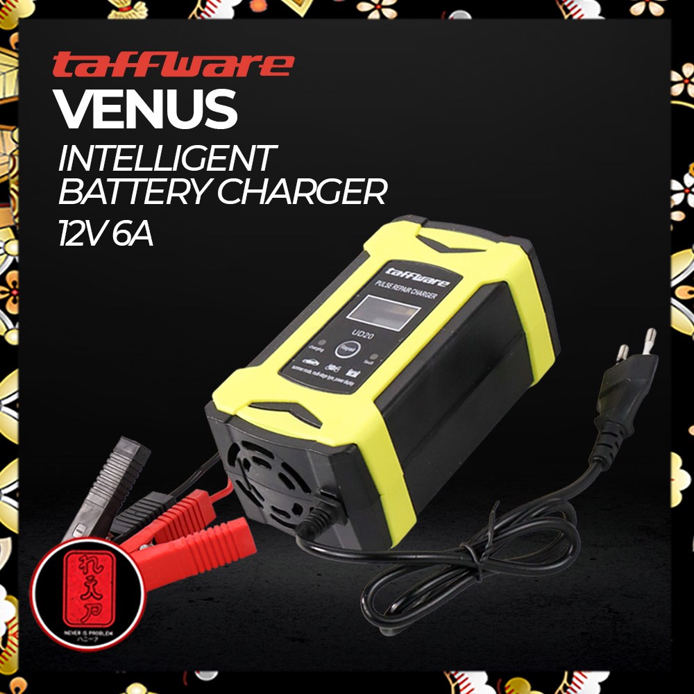 Taffware Venus Intelligent Battery Charger Aki Mobil 12V 6A - UD20 - Black/Yellow