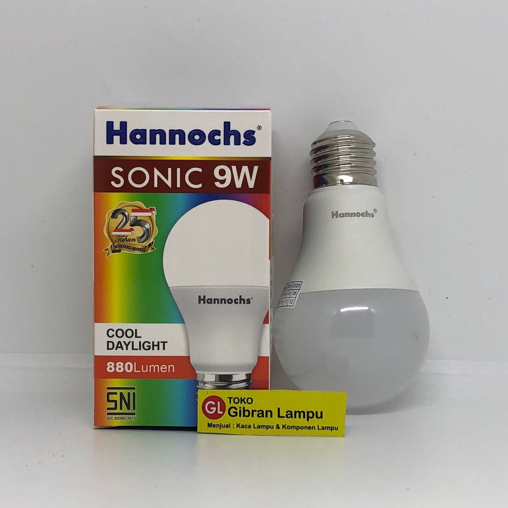 Lampu LED Hannochs Sonic Watt Kecil 3w 5w 7w 9w 12w 15w - LED Bulb Hannochs Cahaya Putih Daylight