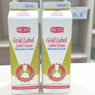 

Rich Whip Topping Gold Label 907gr (Gratis MRJELLY Ekonomis 1 Sachet)