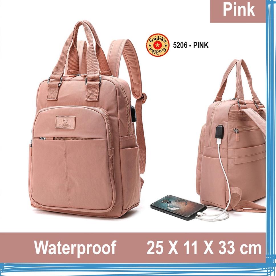 LANGSUNG KIRIM Tas Ransel leptop Anti Air Gudika 5206 USB Port Charger Kekinian Terbaru Import Korea