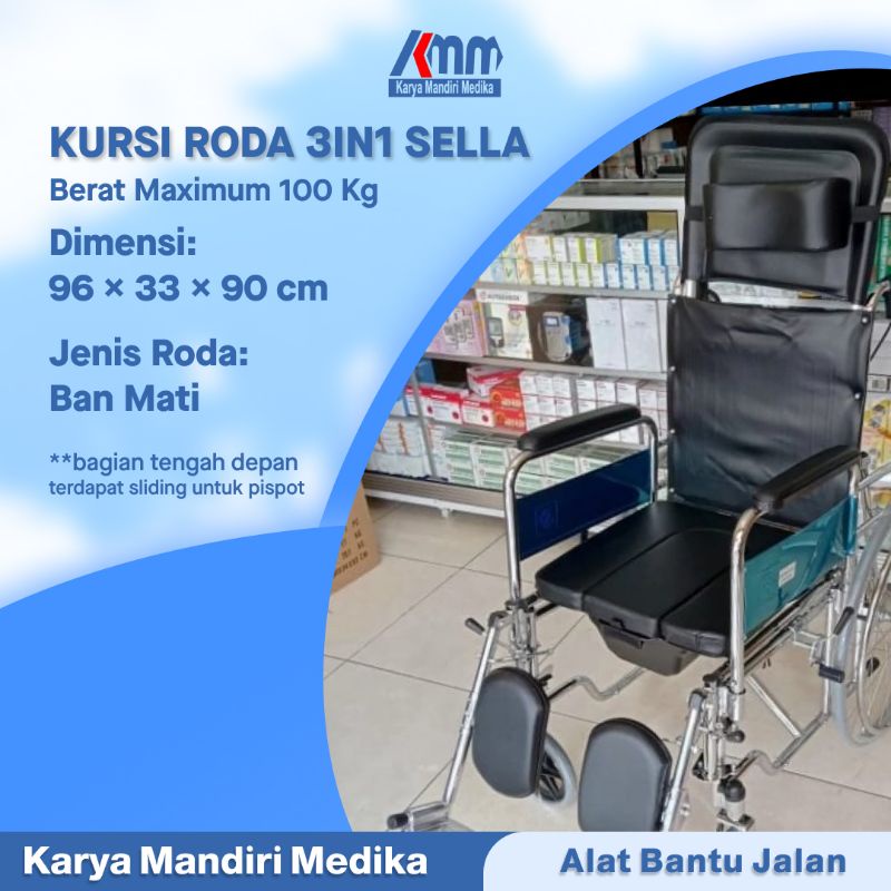 Kursi Roda Multifungsi 3IN1 SELLA