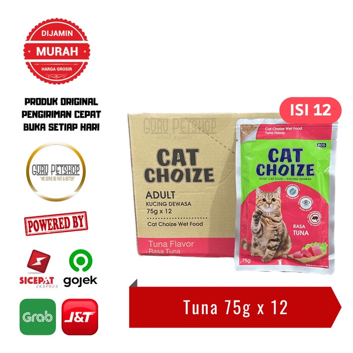 Cat Choize Pouch 75g 1Dus isi 12 Makanan Basah Kucing Wet Cat Food