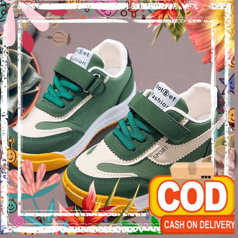 Parayu Kids - Sepatu Sneakers Anak Import Terbaru 033 - HUGOO Kids Shoes Import / full white black