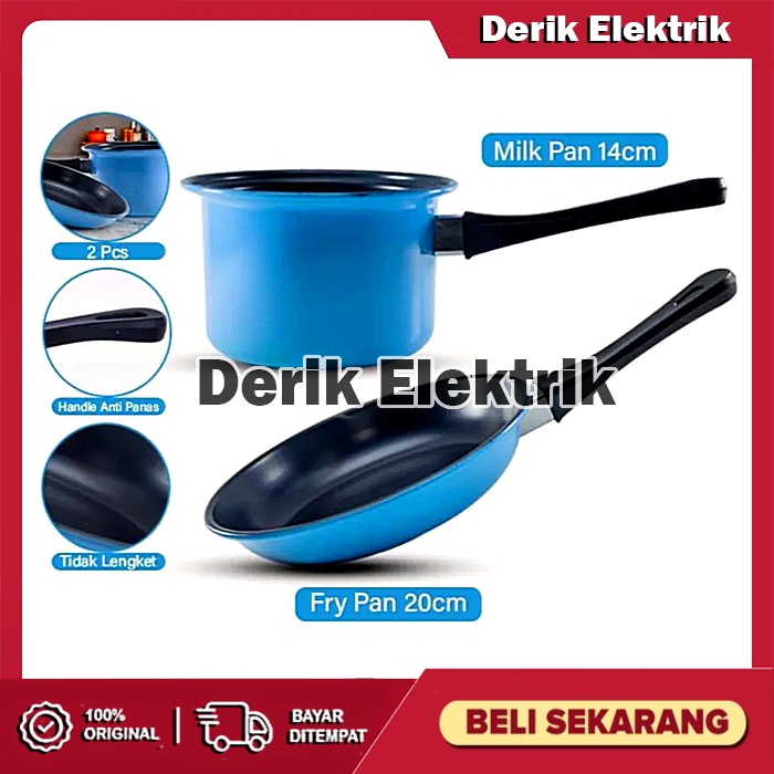 PANCI SET TEFLON FRY PAN DAN PANCI SUSU ANTI LENGKET - PANCI SET FRY PAN AND MILK PAN