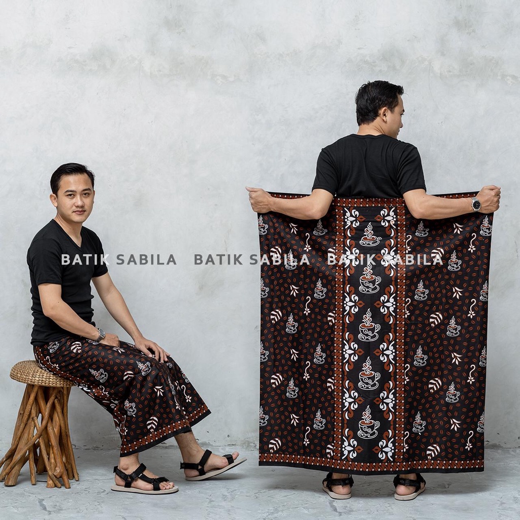 Sarung Katun Print Kopi Dewasa / Sarung Bordir Aceh Premium / Sarung Wadimor / Sarung Bhs / Sarung Pria / Sarung Wayang / Sarung Lukis / Sarung Pekalongan
