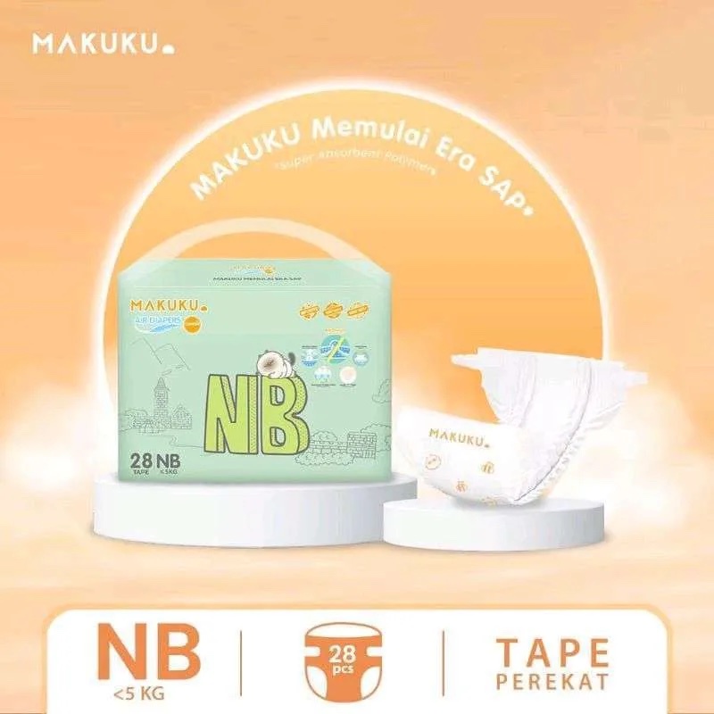 MAKUKU Air Diapers Comfort+ Pants Tape  S36 M34 L32 XL32 XXL28 Popok Celana Bayi SAP Anti Gumpal PROMO