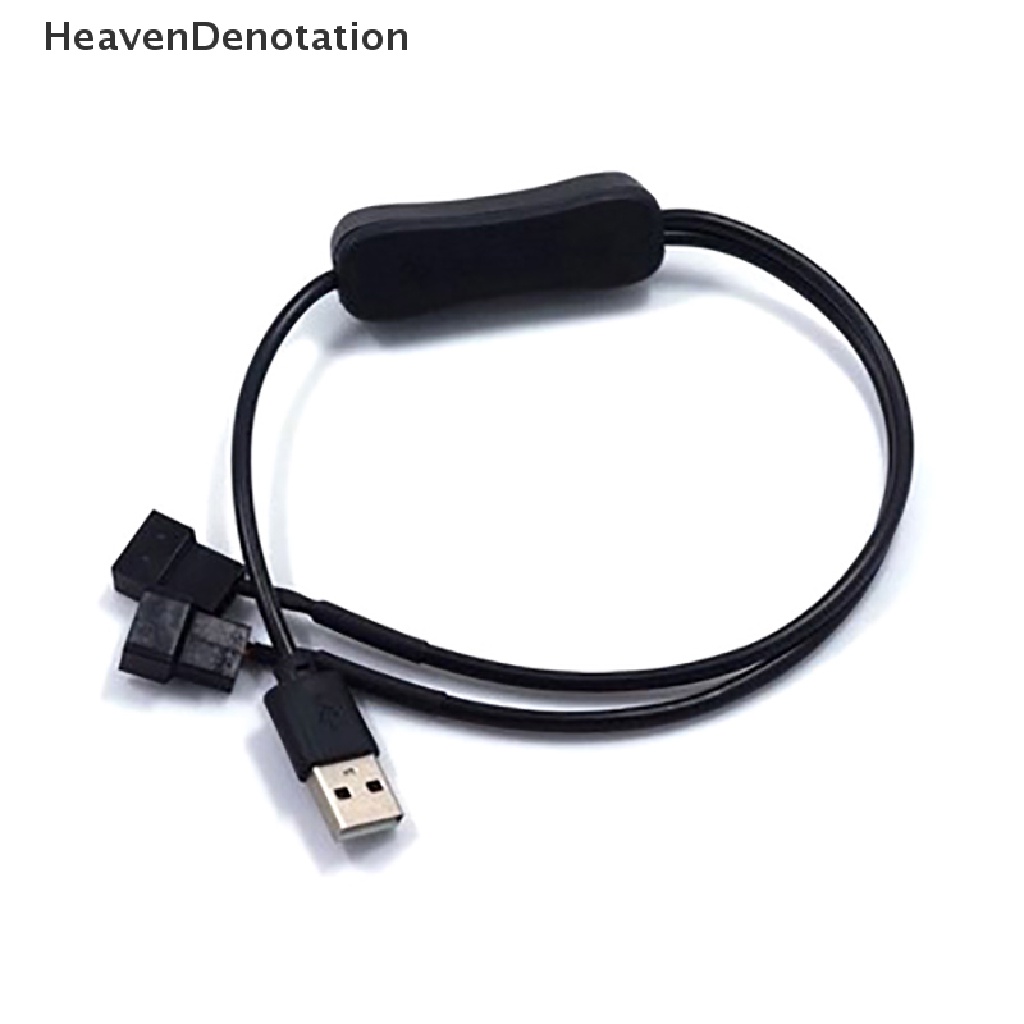 [HeavenDenotation] Kabel USB 1sampai2 4pin 12V Ke 5V Kabel Power Kipas Casing Komputer Dengan Saklar HDV