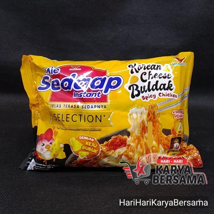 

MIE SEDAAP MI INSTAN SELECTION KOREAN CHEESE BULDAK SPICY CHICKEN 86GR