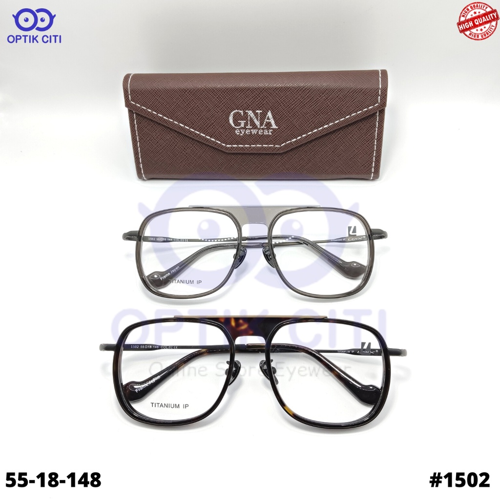 Frame Kacamata Pria GNA Eyewear Original Titanium 1502