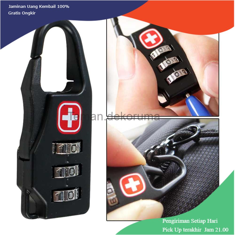 TD - TRV TaffGUARD Swiss Gembok Koper Kode Angka - 104