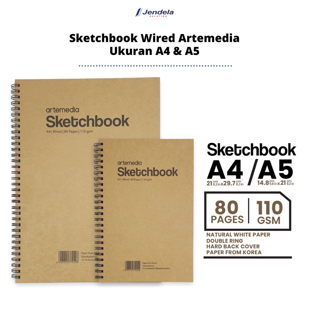 

Buku Gambar Sketch Book Artemedia Wired A5 & A4 / Sketchbook Artemedia - ATK